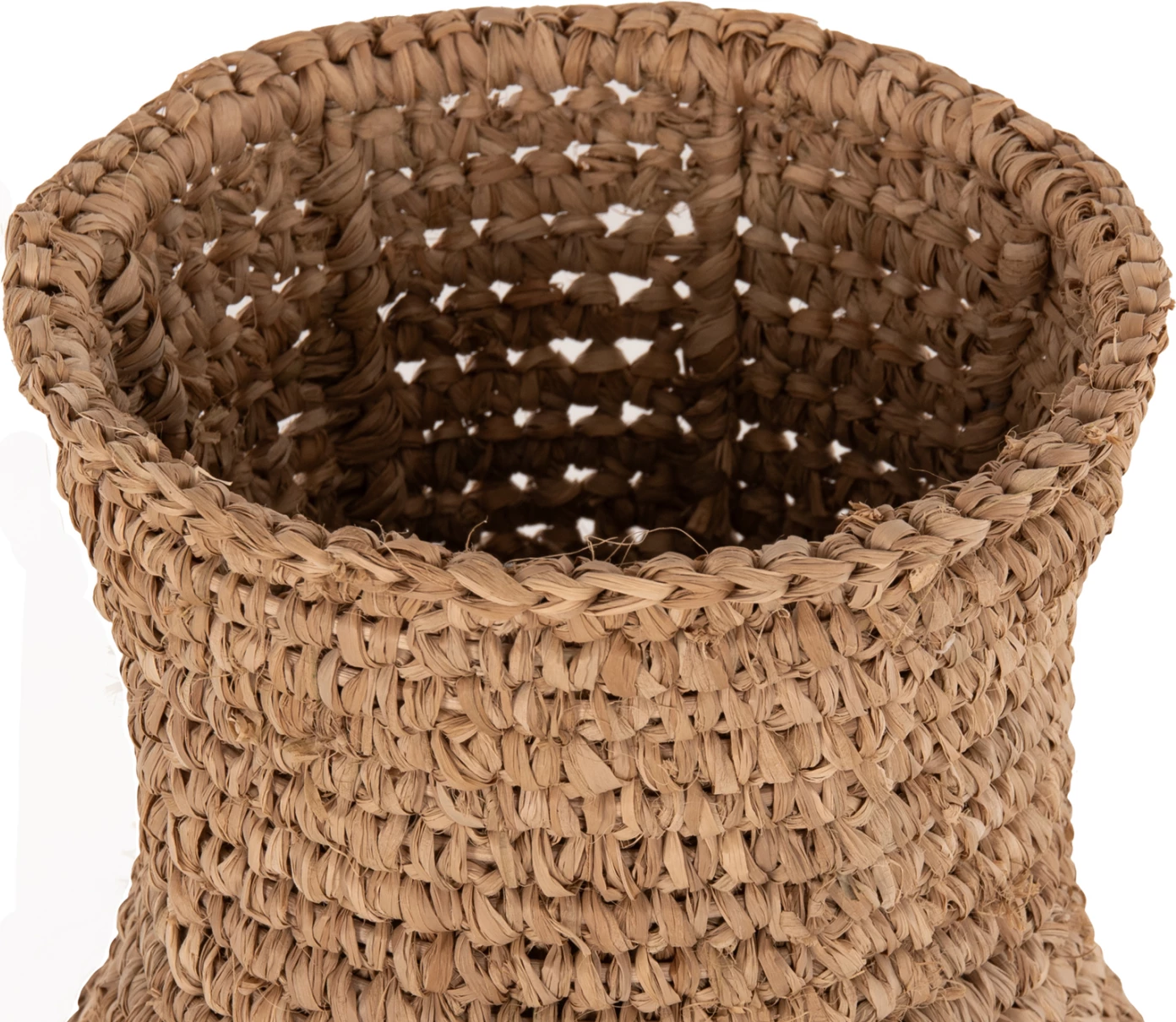 Vazo dekorative për dysheme, fibra palme, ngjyrë natyrale, FH7866, Φ34x50H cm
