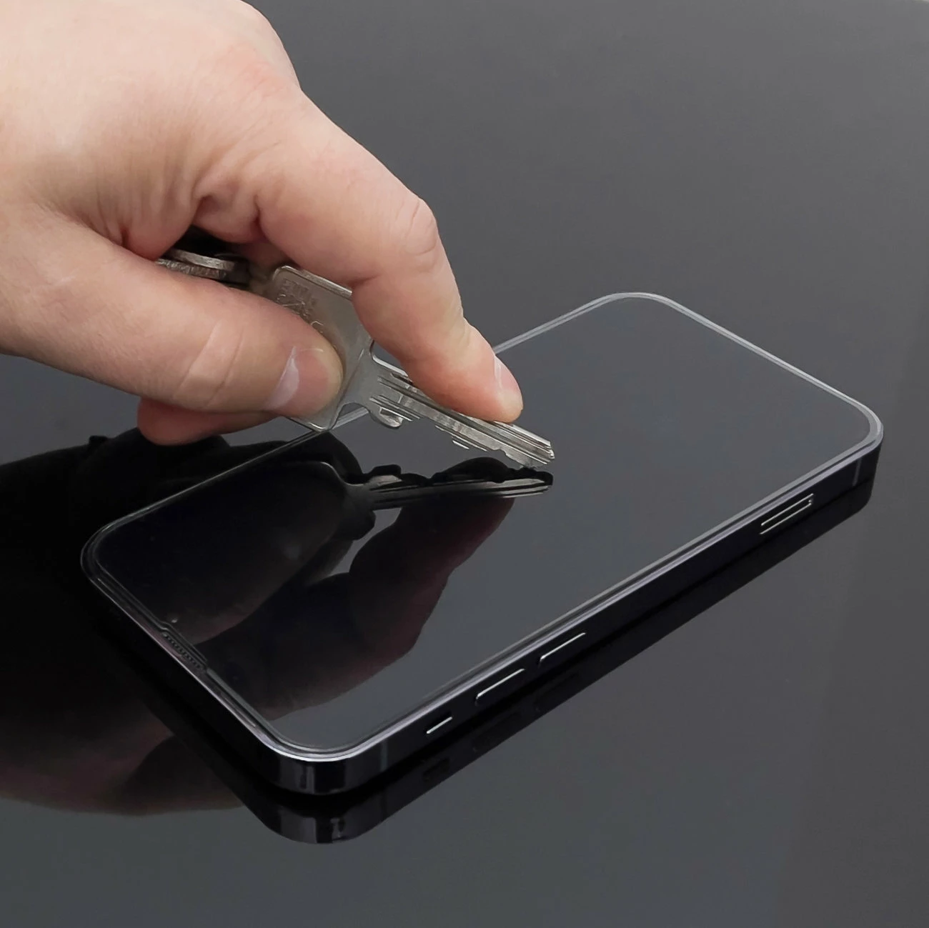 Xham i temperuar privatësie Wozinsky Anti Spy për Samsung Galaxy S23+, me kornizë të zezë
