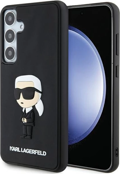 Mbështjellës Karl Lagerfeld 3D Rubber Ikonik për Samsung Galaxy S24, i zi