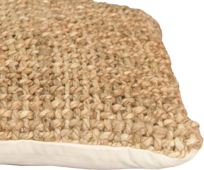 Jastëk Petron Inart prej jute natyrale 45x45x2.5cm