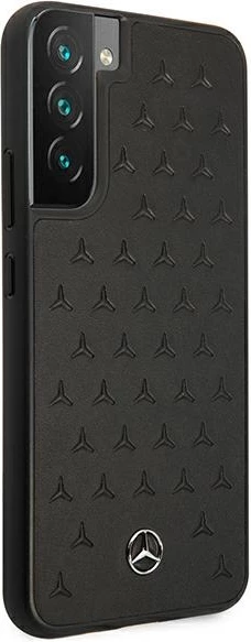 Mbështjellës Mercedes MEHCS22MPSQBK për Samsung Galaxy S22+, lëkurë, i zi