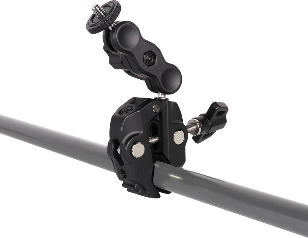 Mbajtës për celular dhe kamera sportive Hurtel me kapëse, i zi, set