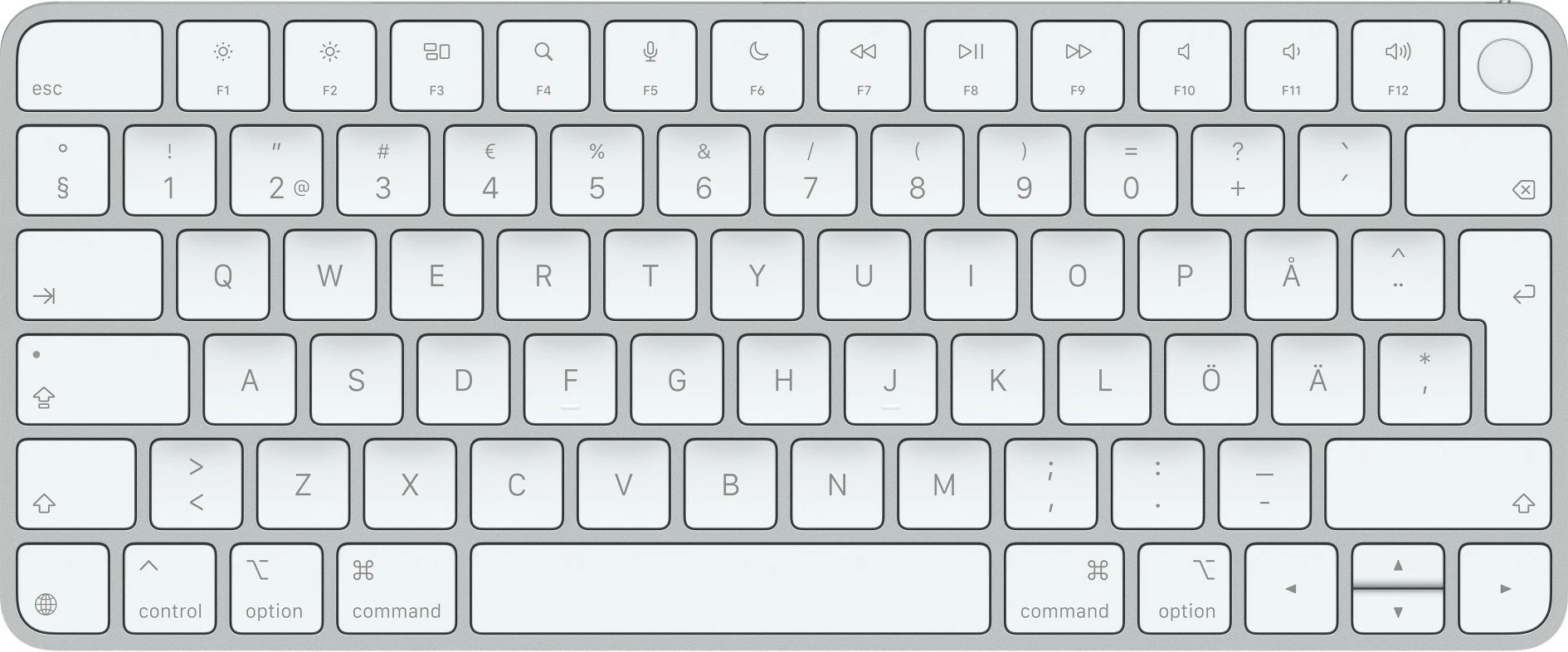 Tastierë Apple Magic Keyboard me Touch ID, QWERTY, USB Type-C, Bluetooth, argjend/bardhë