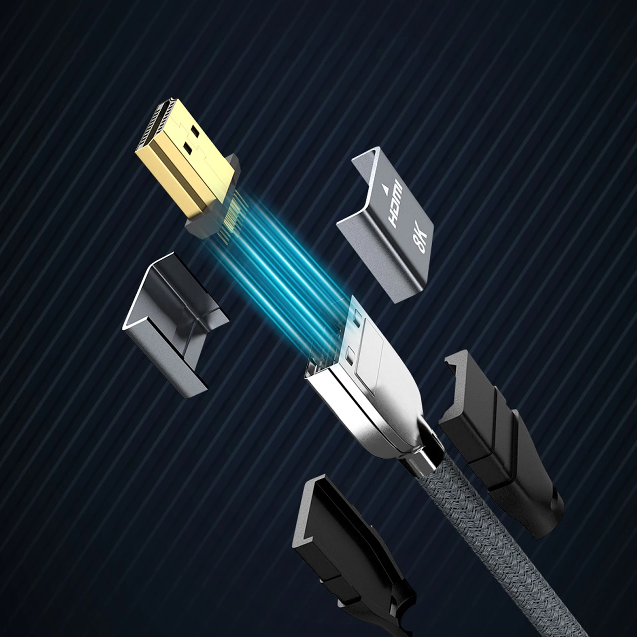 Kabllo HDMI Wozinsky WHDMI-50, 5m, 8K 60Hz, 48Gbps, argjendtë