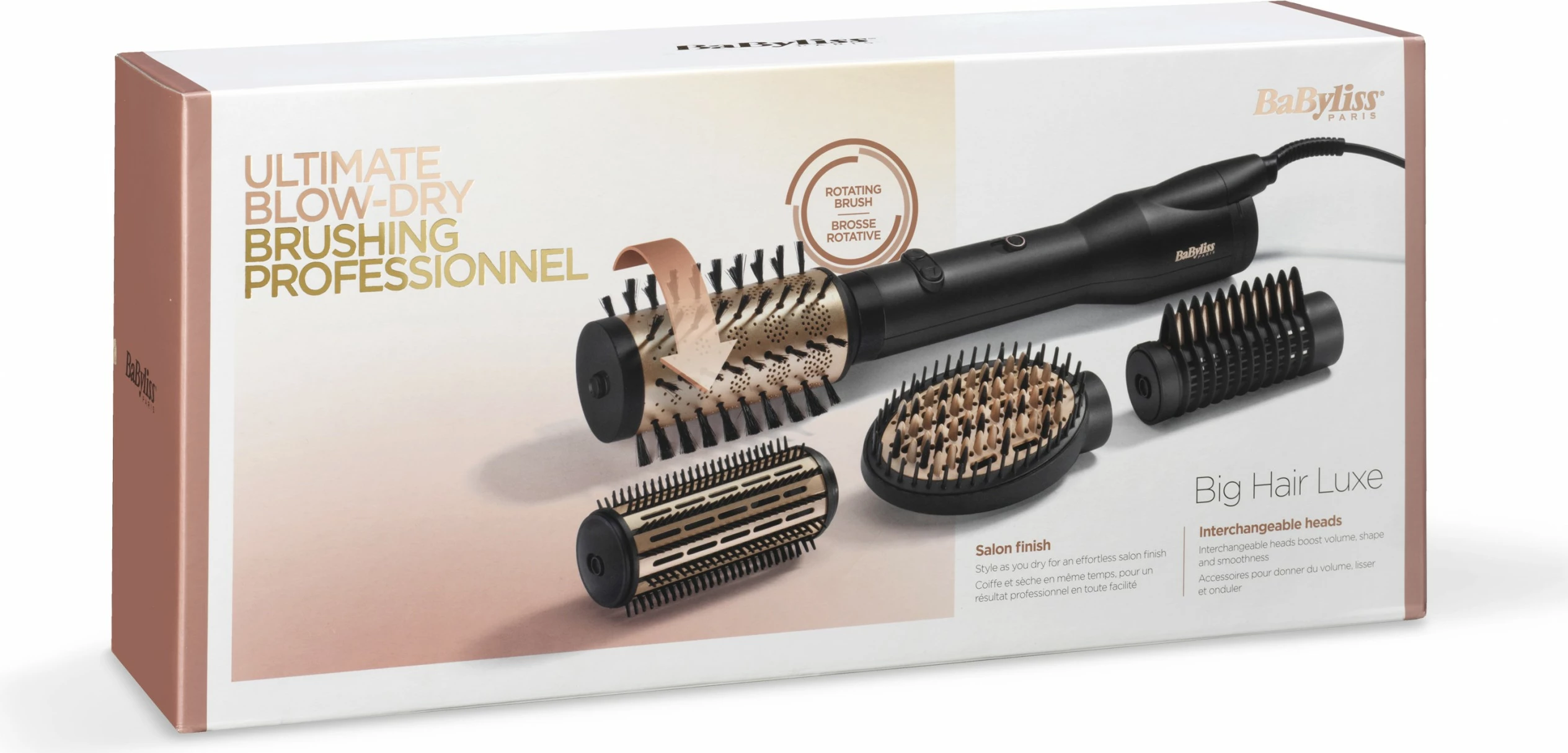 Furçë elektrike për flokë BaByliss AS970E me aksesorë, e zezë