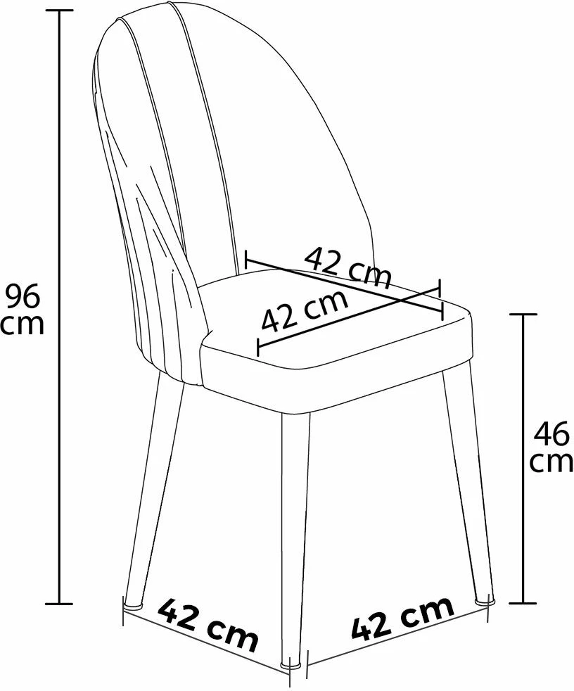 Set karrigesh (6 copë) Hanah Home, Mara, kapuçino, ari