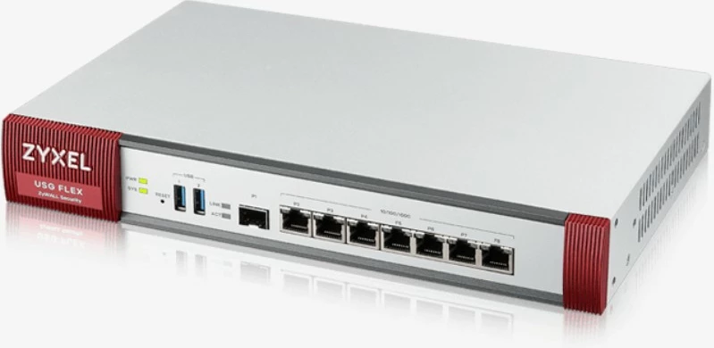 Firewall Zyxel USG Flex 500, 7 porta LAN, 1U, VPN, i kuq