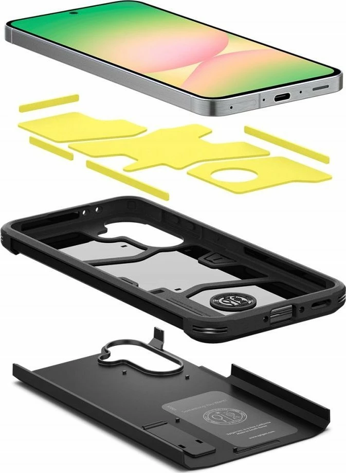 Mbështjellës Spigen Tough Armor ACS09294 për Samsung Galaxy A56 5G, MagSafe, me mbajtëse, i zi