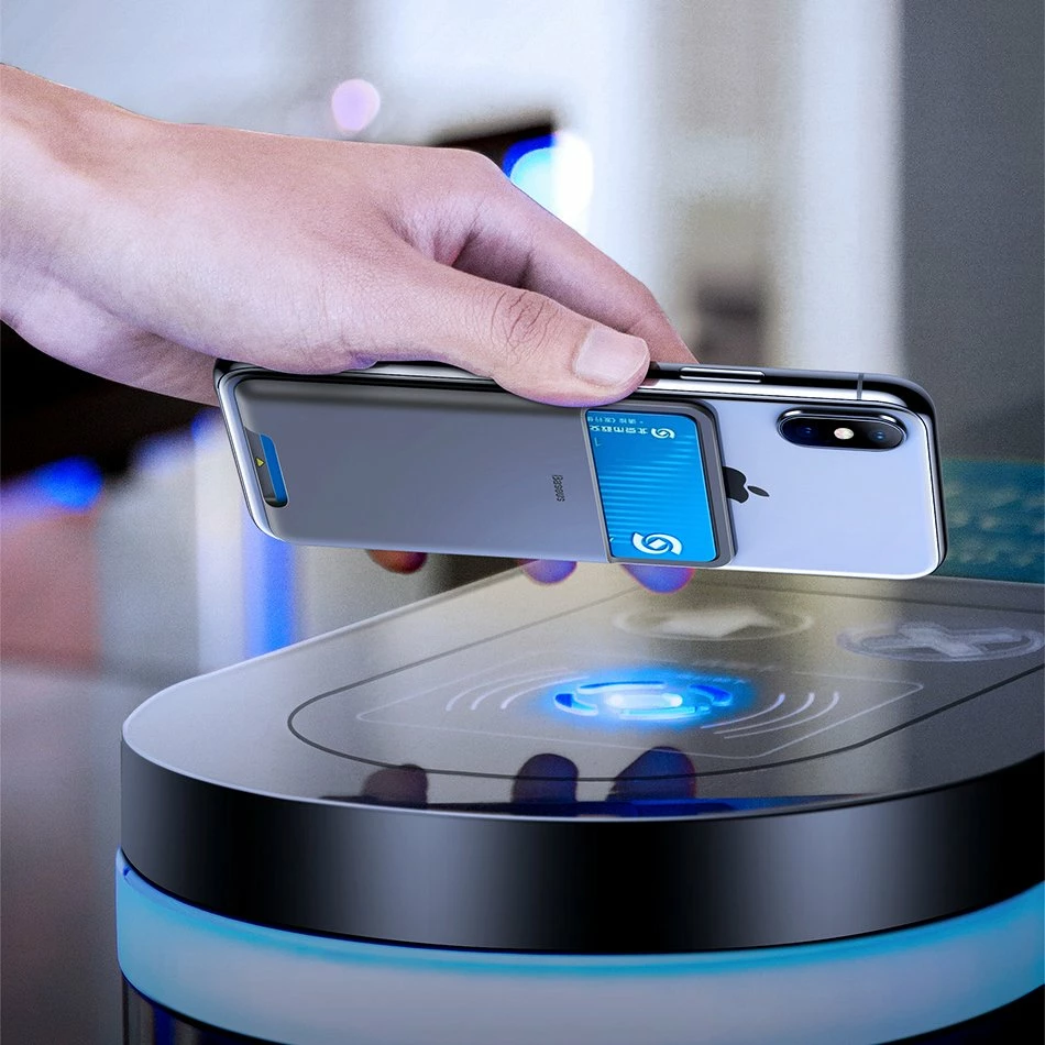 Mbështjellës për karta Baseus ACKD-B0G për celular, silikoni, Gri