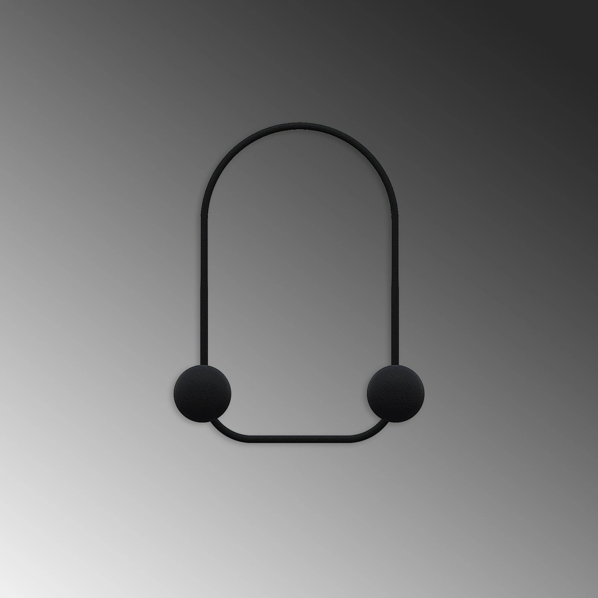 Varëse muri metalike Wallity, bretkosë, ngjyrë e zezë