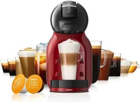 Aparat kafeje kapsulë Krups Mini Me Dolce Gusto KP 123 H, 1500W, kuqe/zezë