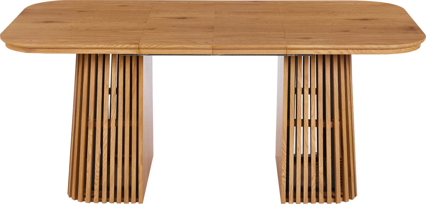 Tavolinë ngrënie e zgjatshme VERLO FH18436, MDF, ngjyrë dru natyral, 120/150/180x90x75 cm