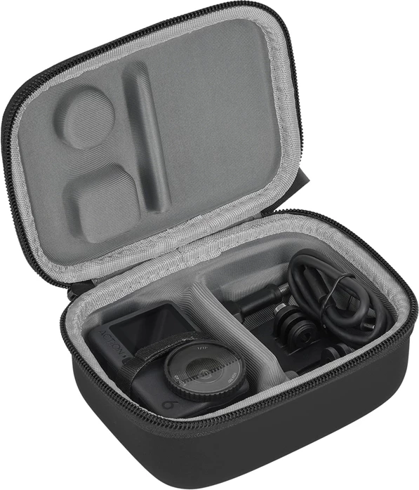 Çantë për kamerë Sunnylife Standard Combo OA6-B131 për DJI Osmo Action 6/5 Pro/4/3, e zezë, set me karabinë