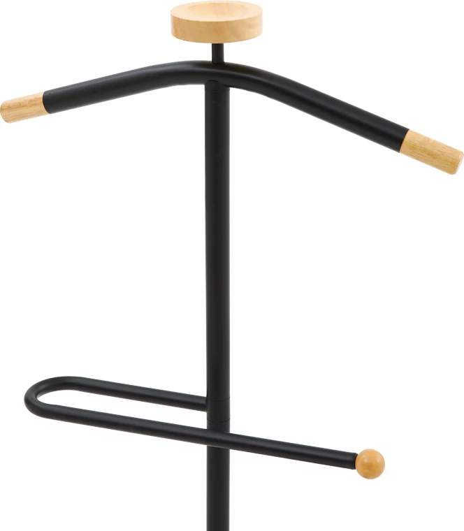 Varëse rrobash Jolma, metal dhe dru, ngjyrë e zezë-natyrale, 30x111cm