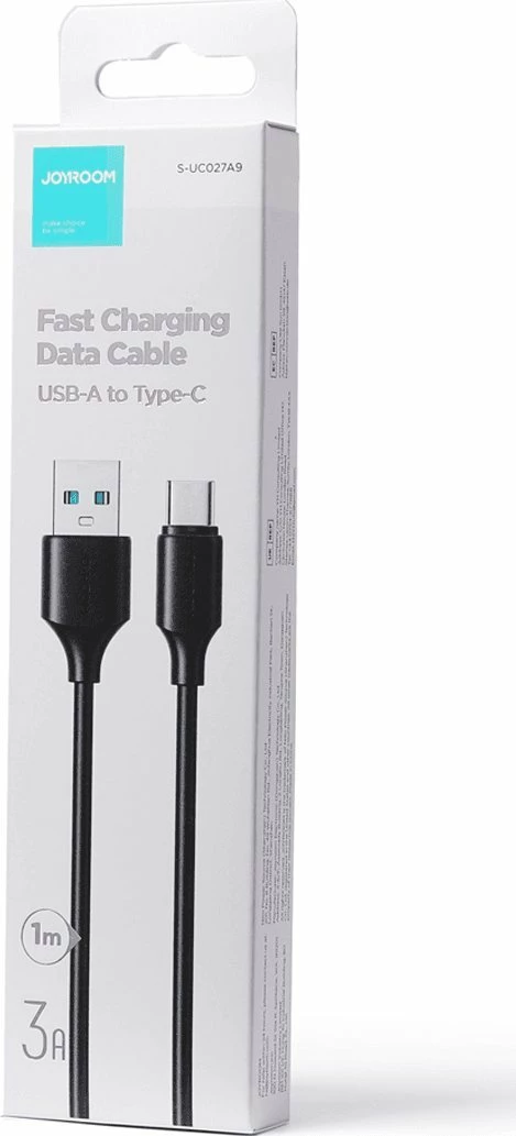 Kabllo USB-A në USB-C Joyroom JYR528 / S-UC027A9 1 m 3A, e zezë
