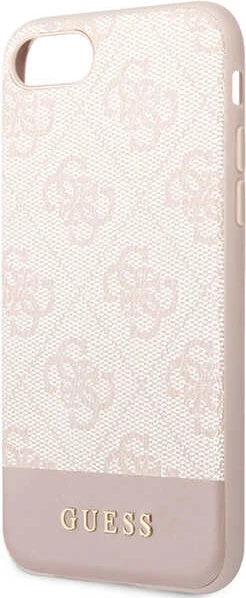 Mbështjellës Guess 4G Stripe për iPhone 7/8/SE 2020/2022, Rozë, Hardcase