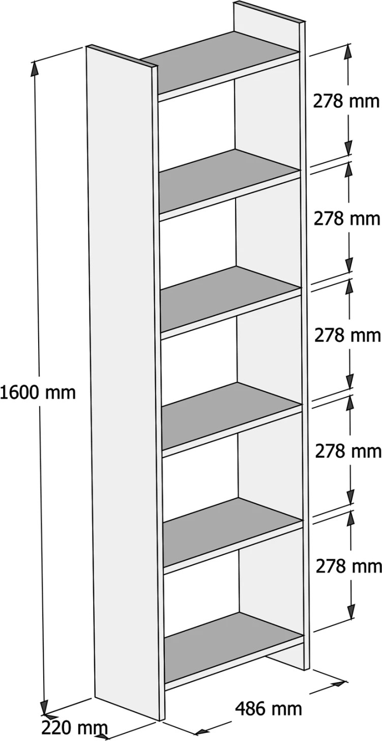 Raft librash melamine, hiri