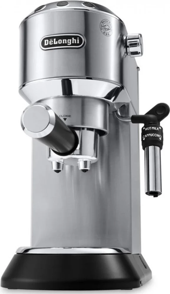 Ekspres kafeje, DeLonghi Dedica EC685.M, 15 bar, 1300 W, sistem kapuçino, trup metalik, ngjyrë metal