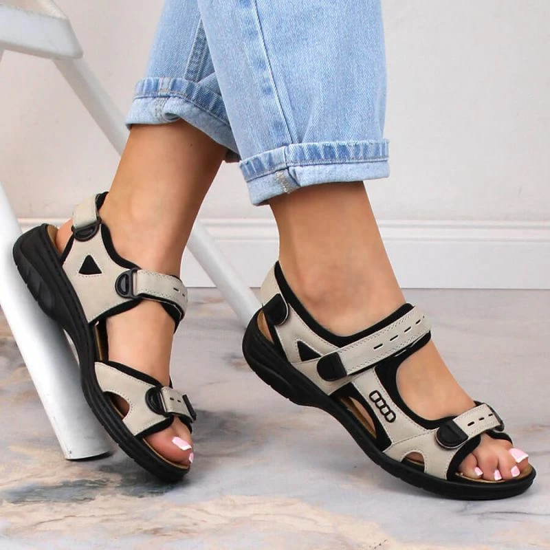 Sandale për femra Rieker, bezhë