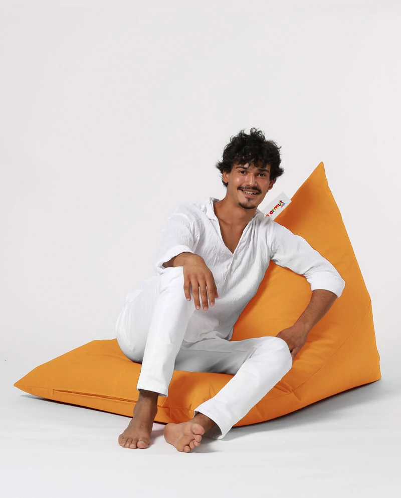 Puf kopshti, ngjyrë portokalli, Pyramid Big Bed, Atelier del Sofa