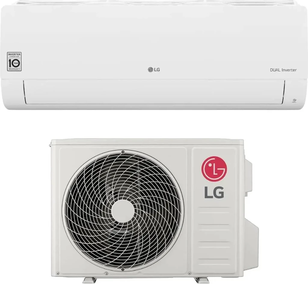 Klimë LG DualCool Standard S09EC.NSJS/S09EC.UA3S 2.5 kW Inverter, Wi‑Fi, R32, e bardhë