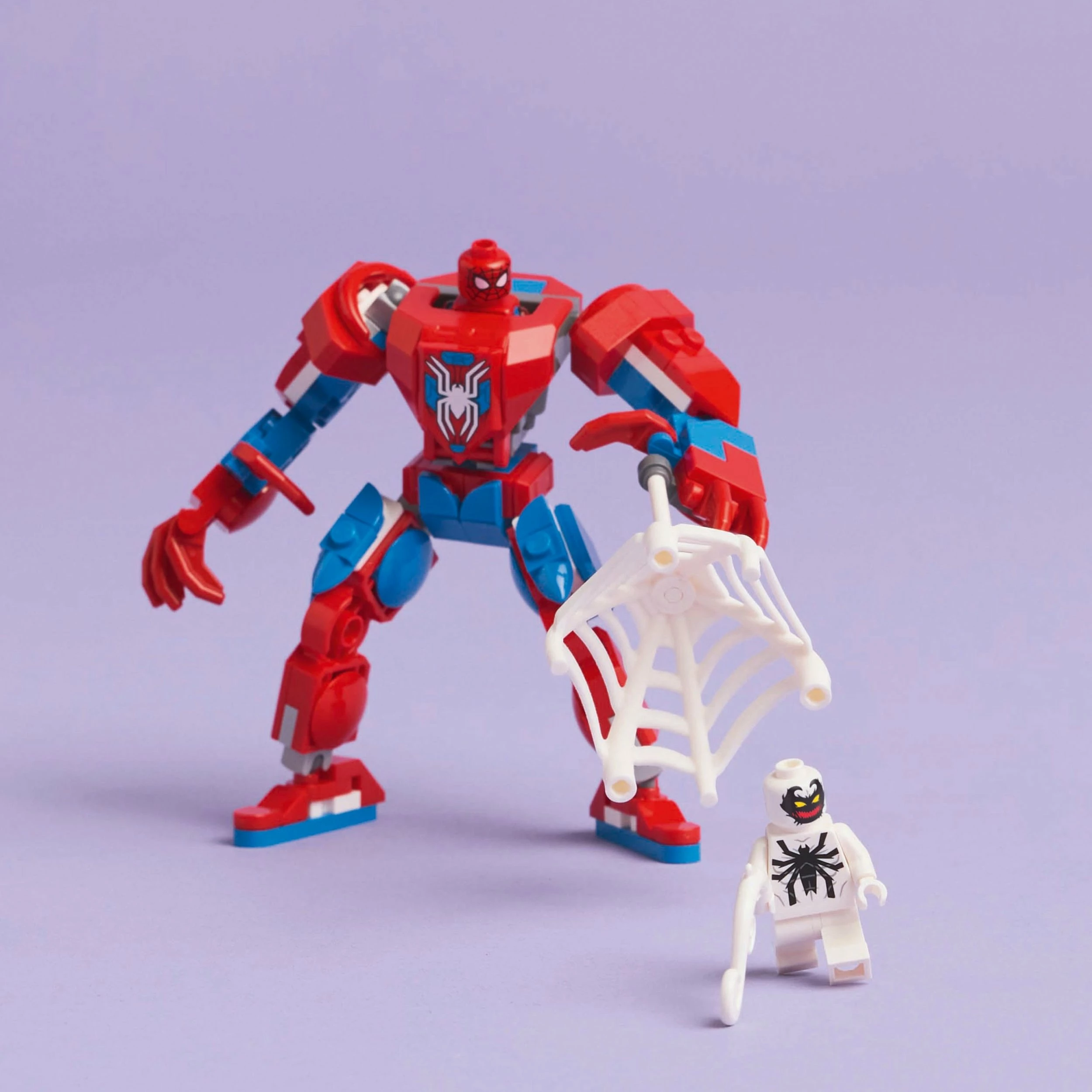 Set ndërtimi LEGO Marvel Mech Spider-Man vs. Anti-Venom 76308, 107 pjesë, 6+