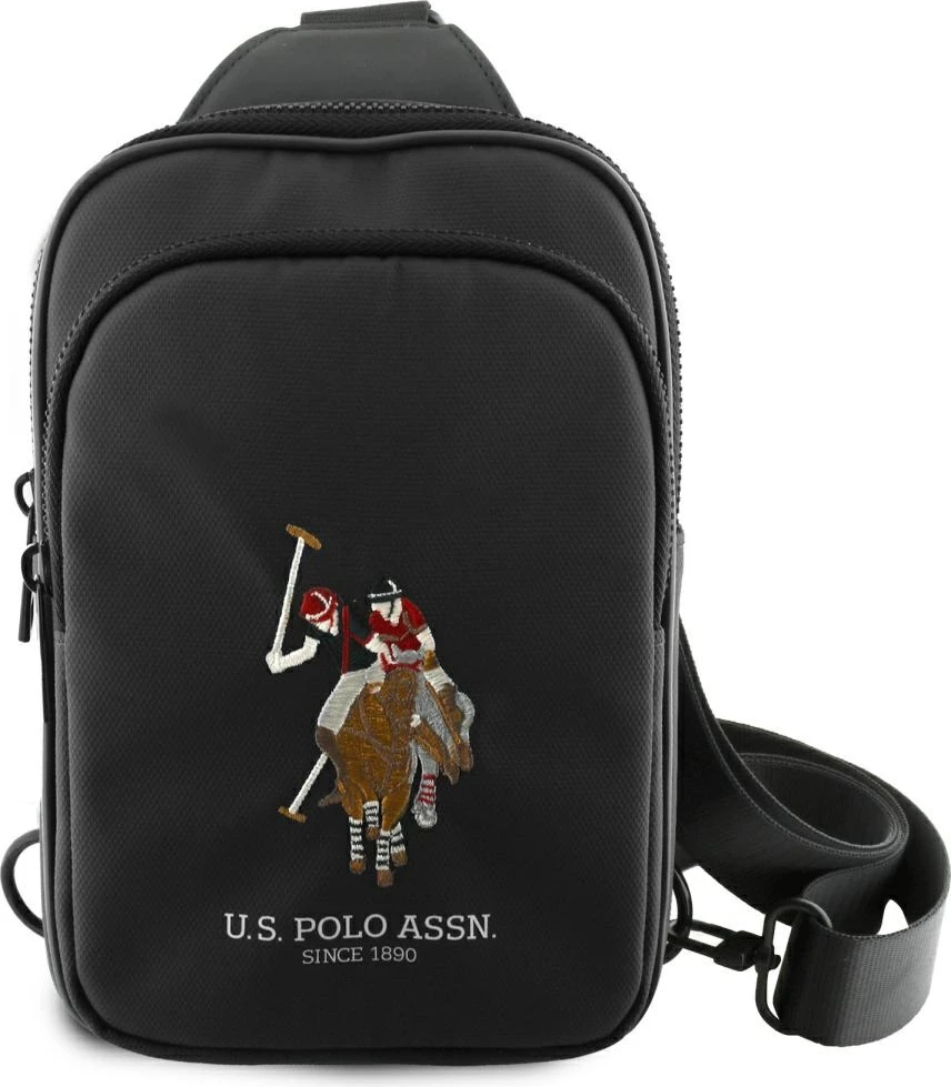 Çantë crossbody për celular US Polo Assn Petit Pique, najlon, e zezë