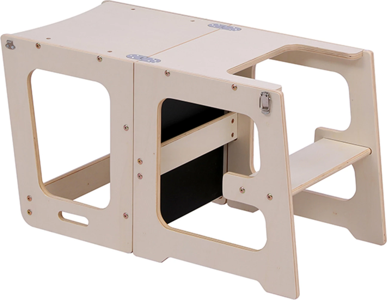 Kullë mësimi për fëmijë me tabelë, dru pishe natyral, RICKI FH18345.01, 37x40x84cm