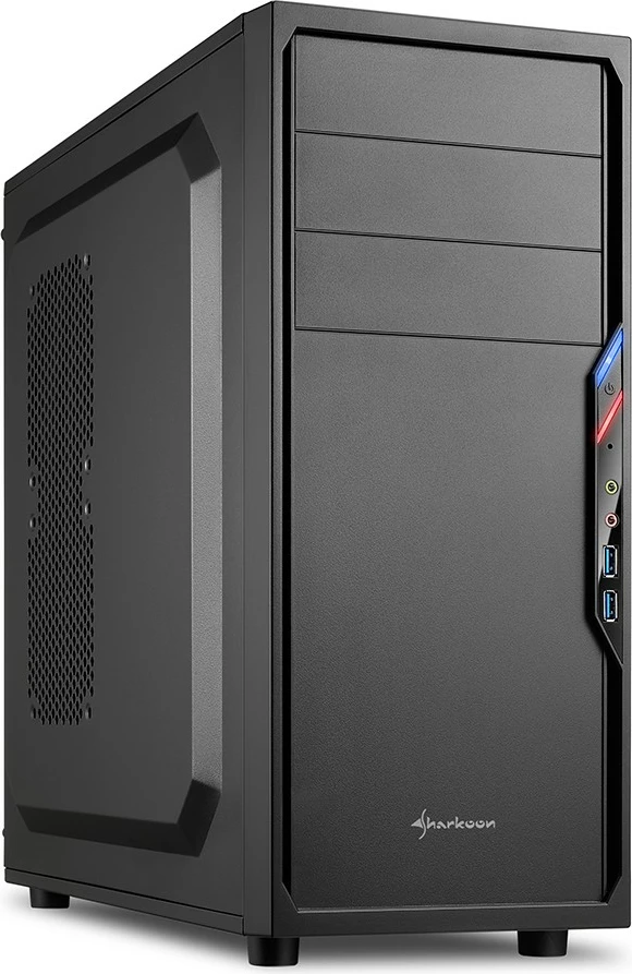 Kasë Sharkoon VS4-V, Midi Tower, PC, ATX, micro ATX, Mini-ITX, e zezë