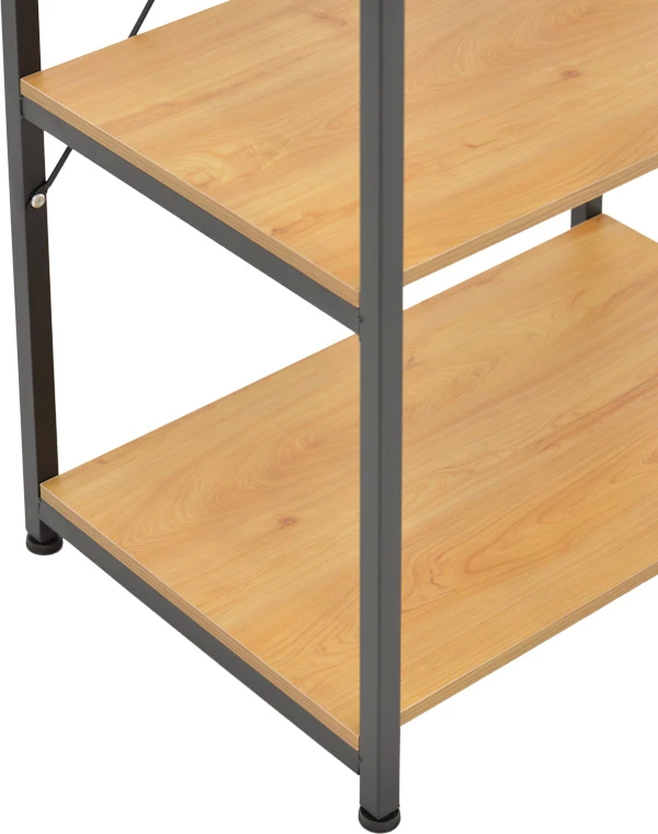 Raft dyshemeje Depo metal i zi-MDF ngjyrë lisi 60x40x120cm