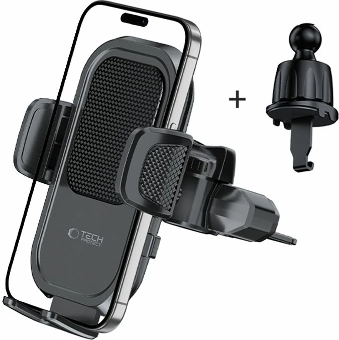 Mbështjellës Tech-Protect V8 për makinë, për CD slot ose ventilator, i zi