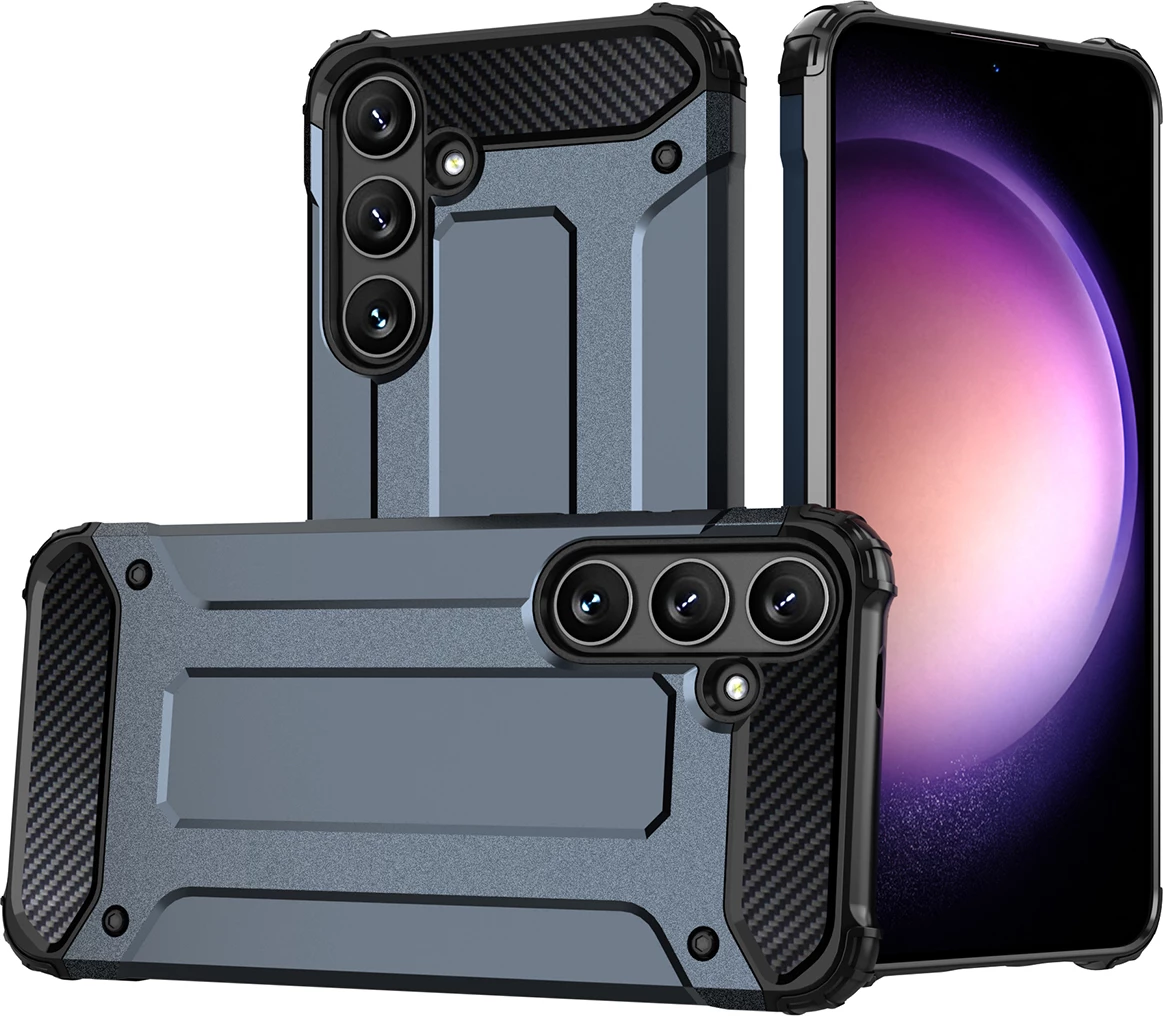 Mbështjellës Hurtel Hybrid Armor për Samsung Galaxy S24 FE, Blu