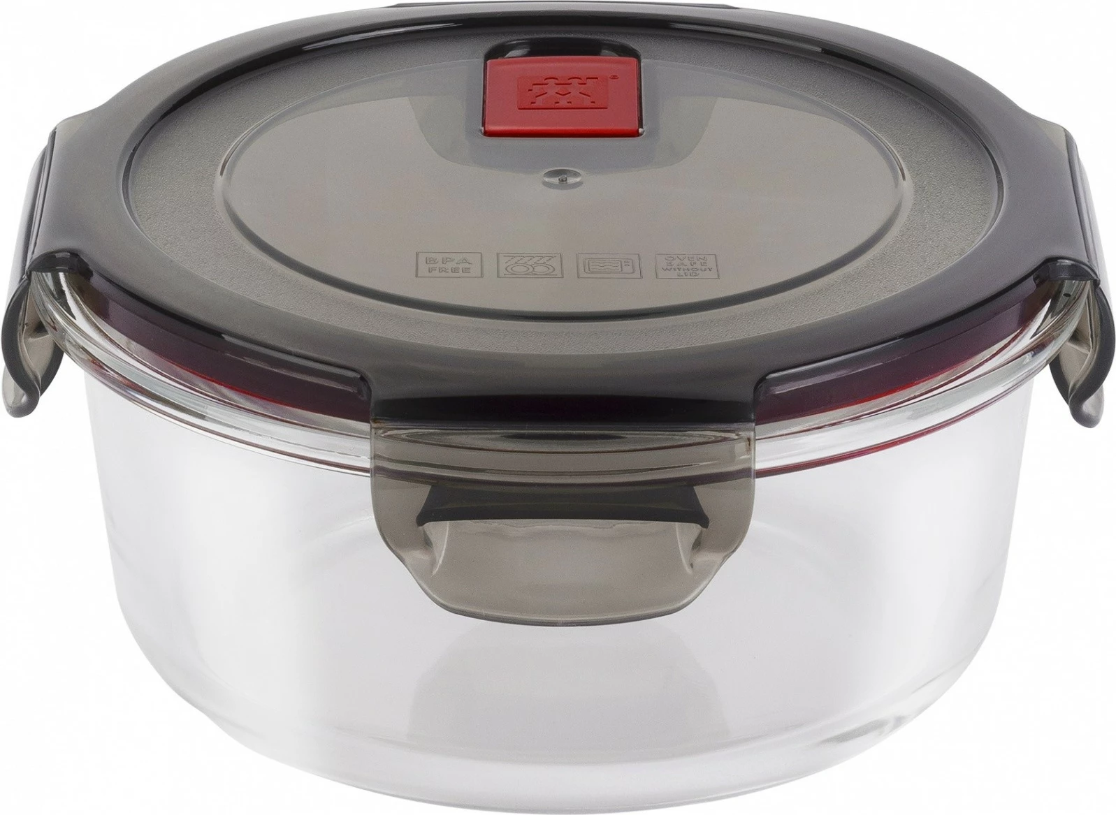 Enë qelqi për ushqim Zwilling Gusto 600ml, e zezë/e kuqe/transparente