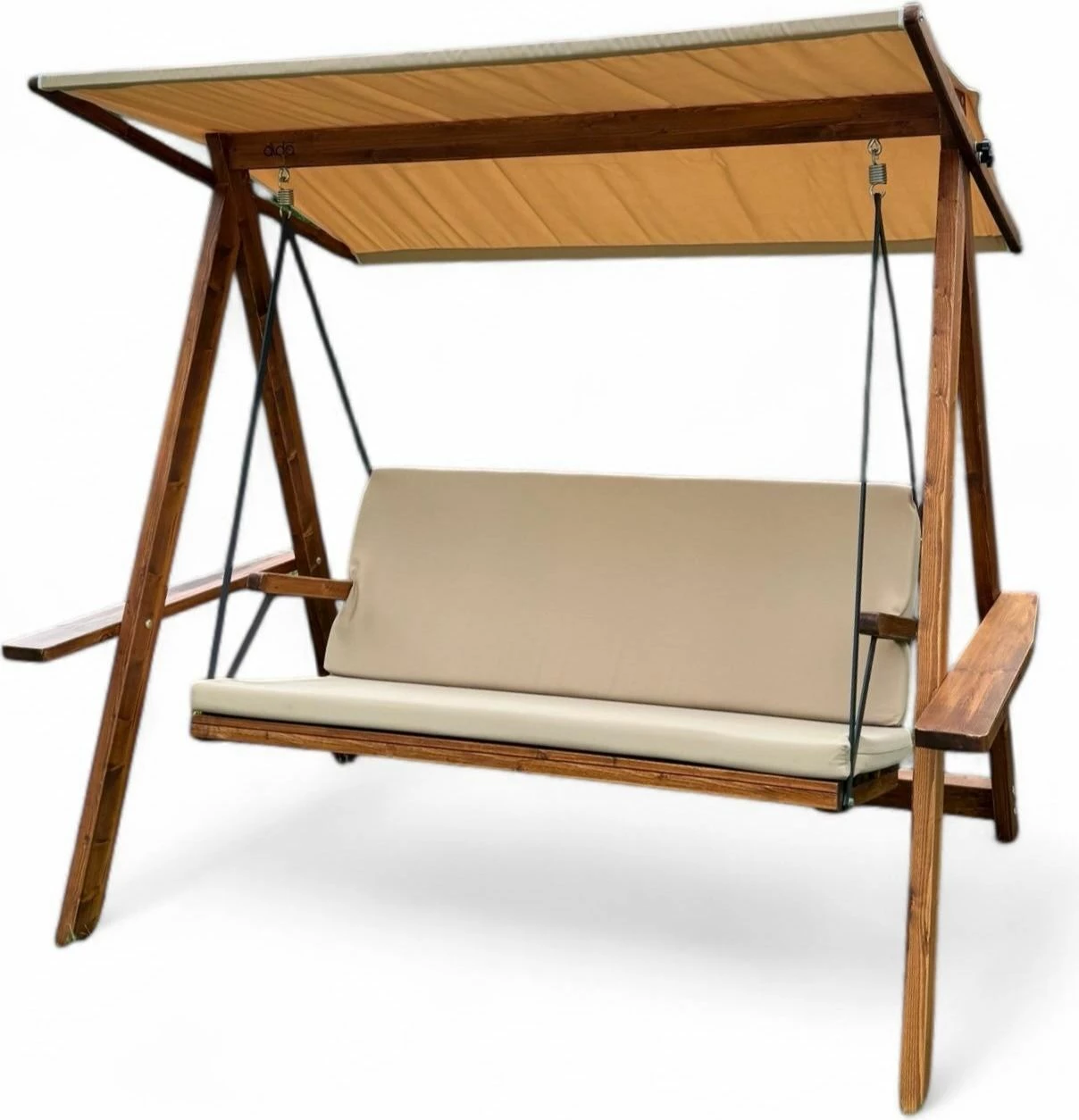 Karrige lëkundëse treshe për kopsht, ngjyrë deve, Skye Decor, Riva 2100