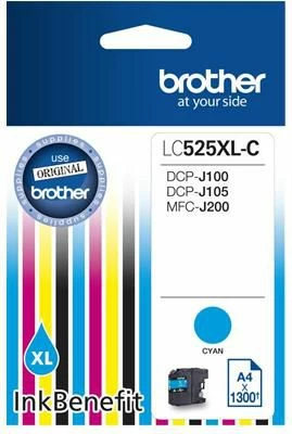 Kartrixhe boje Brother LC525XL-C, XL high-yield 1300 faqe, cian