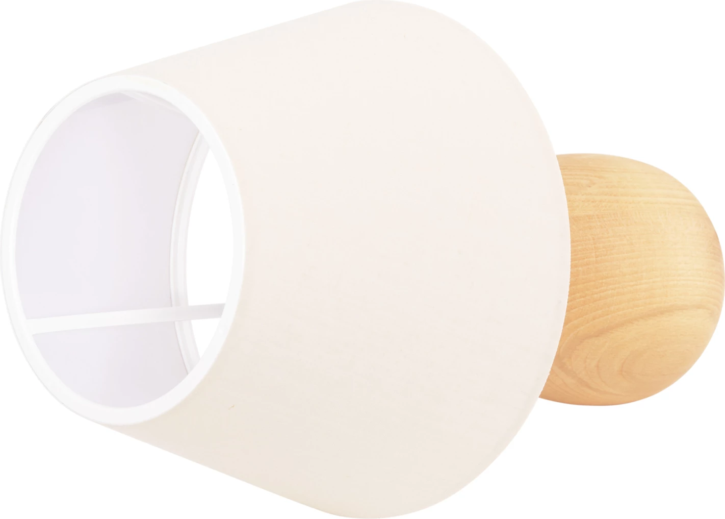 Llambë tavoline CONNI FH4710, ngjyrë krem e bardhë, bazë druri, Φ23x34H cm