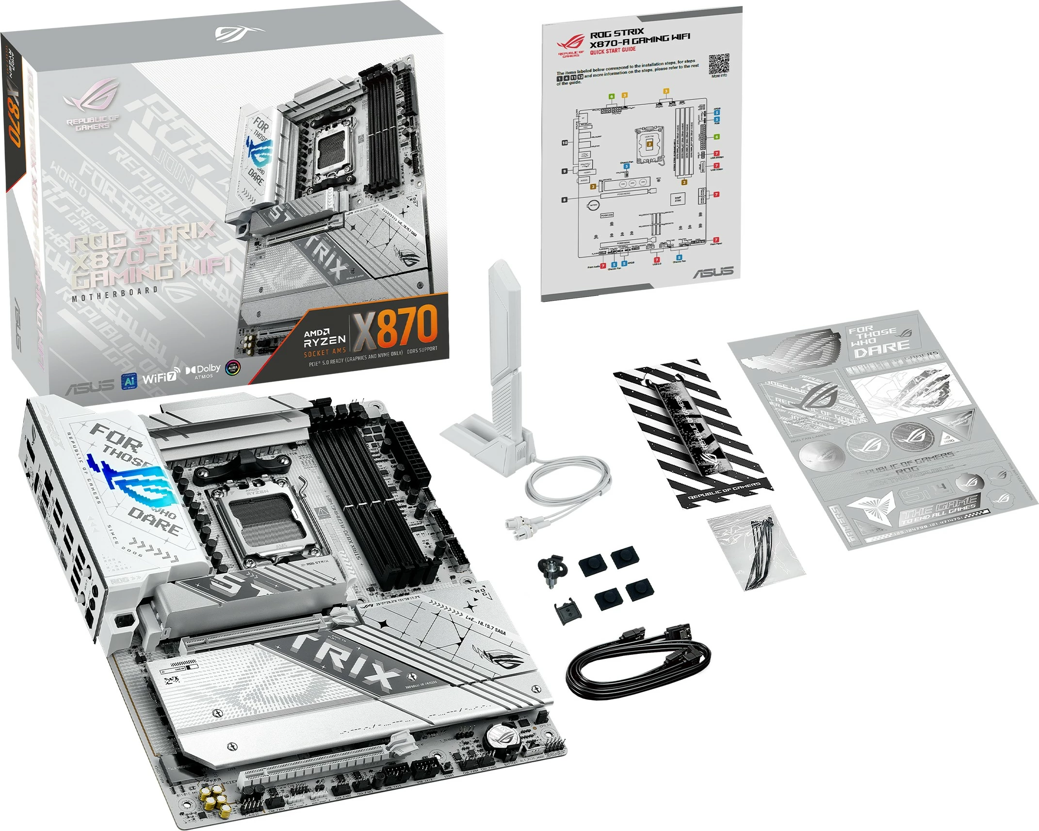 Pllakë amë ASUS ROG STRIX X870-A GAMING WIFI, AMD, Socket AM5, DDR5, 192 GB