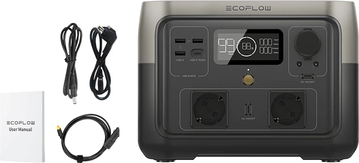 Stacion portativ energjie EcoFlow RIVER 2 Max, 512Wh, 500W, i zi