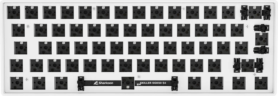 Tastierë mekanike barebone SHARKOON SKILLER SGK50 S4, 60%, RGB, e bardhë
