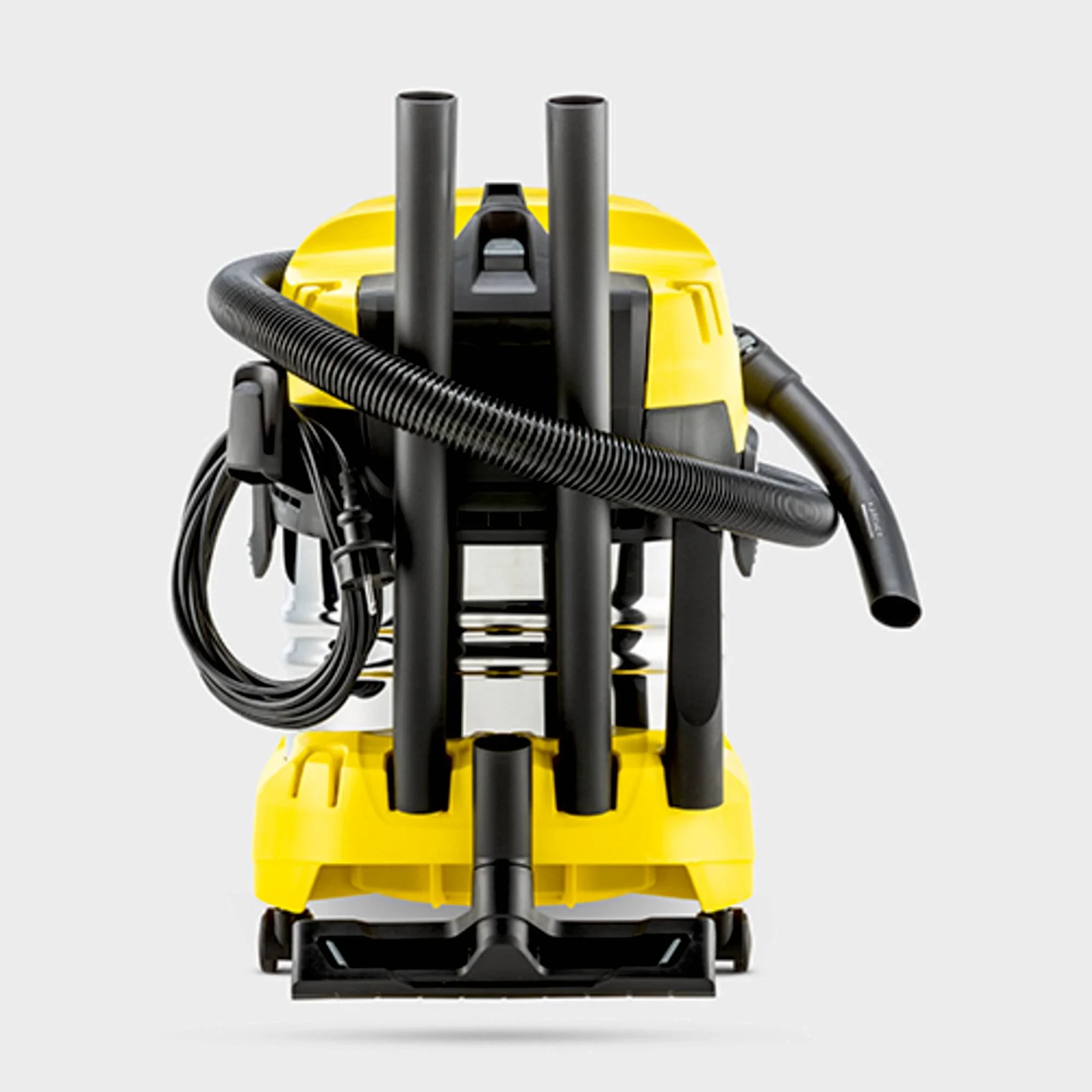 Fshesë me ujë dhe pluhur, Karcher WD 4 S V-20/5/22, 1000 W, depozitë 20 L inox, zorrë 2.2 m, kabllo 5 m, e verdhë/çelik