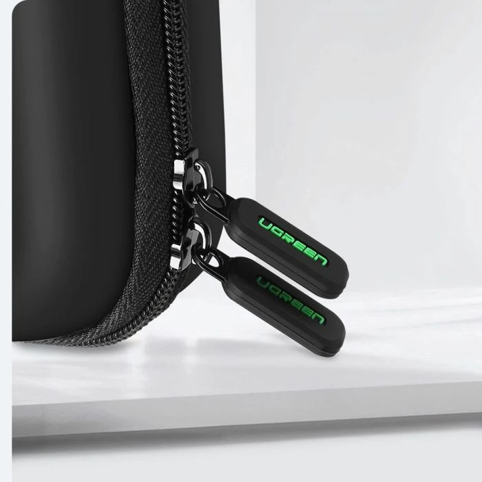 Kasë për hard disk UGREEN 50274 2.5\", EVA, rezistente ndaj goditjeve dhe spërkatjeve, 18 x 9.5 x 5.5 cm, e zezë
