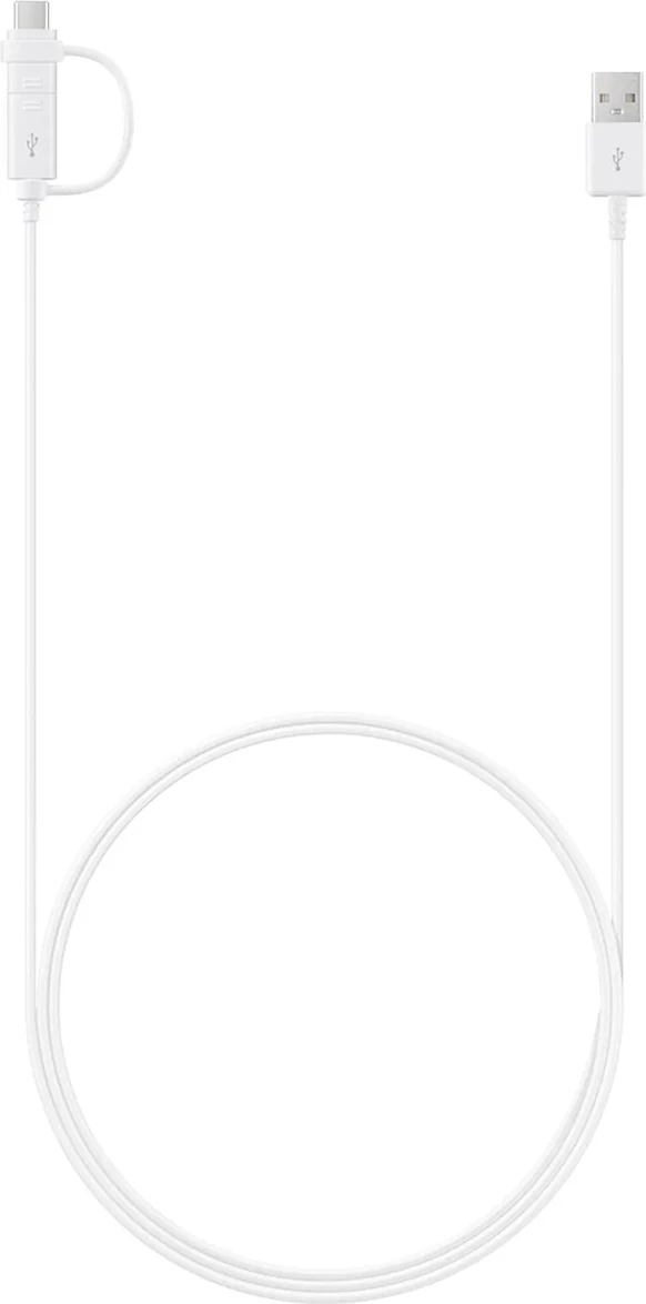 Kabllo Samsung Combo EP-DG930DWEGWW 2-në-1, USB-A/micro USB/USB-C, 1.5m, Bardhë