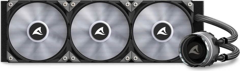 Ftohës uji all-in-one Sharkoon S90 RGB, 3x12cm, për procesor, RGB, i zi