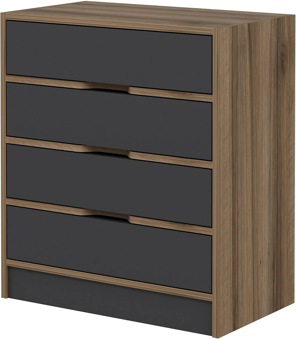 Komodë Hanah Home, Elina, ngjyrë arrë dhe antracit, 70x40x79 cm