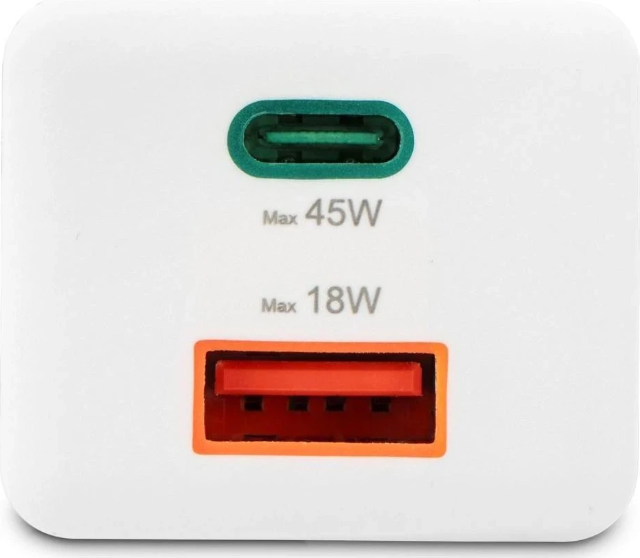 Karikues rrjeti Hama mini GaN 45W PD/QC 1x USB-C, 1x USB-A, bardhë