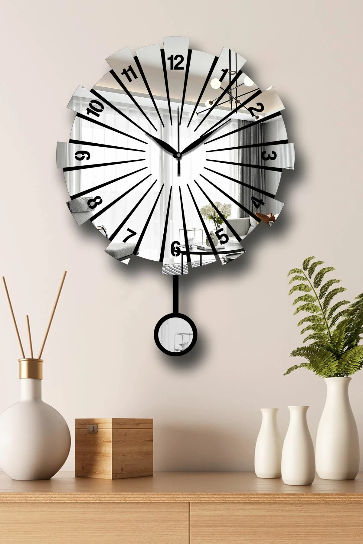 Orë muri dekorative Wallity, Vlnt111Gu, ngjyrë argjendi