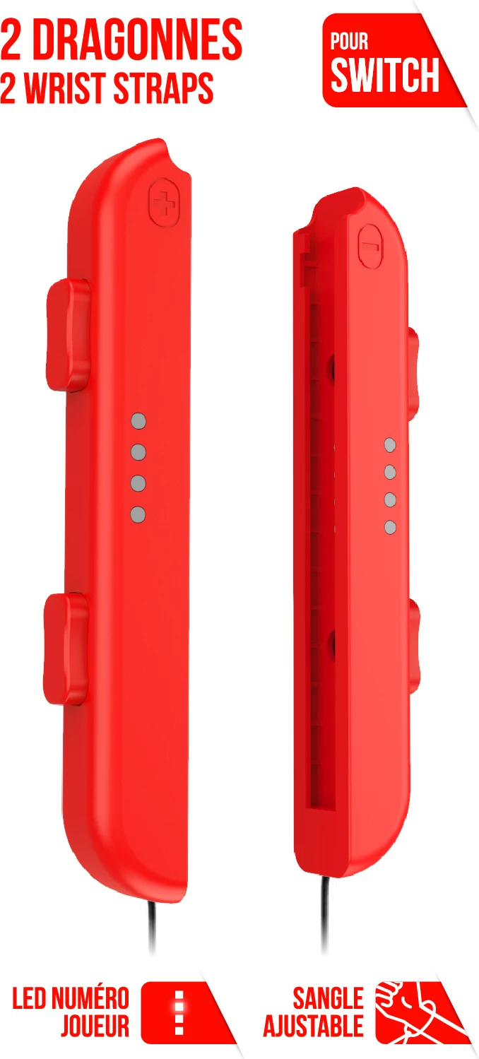 Rrip dore për Joy-Con Freaks & Geeks F&G Joy-Con Wrist Strap, 1 palë, i kuq