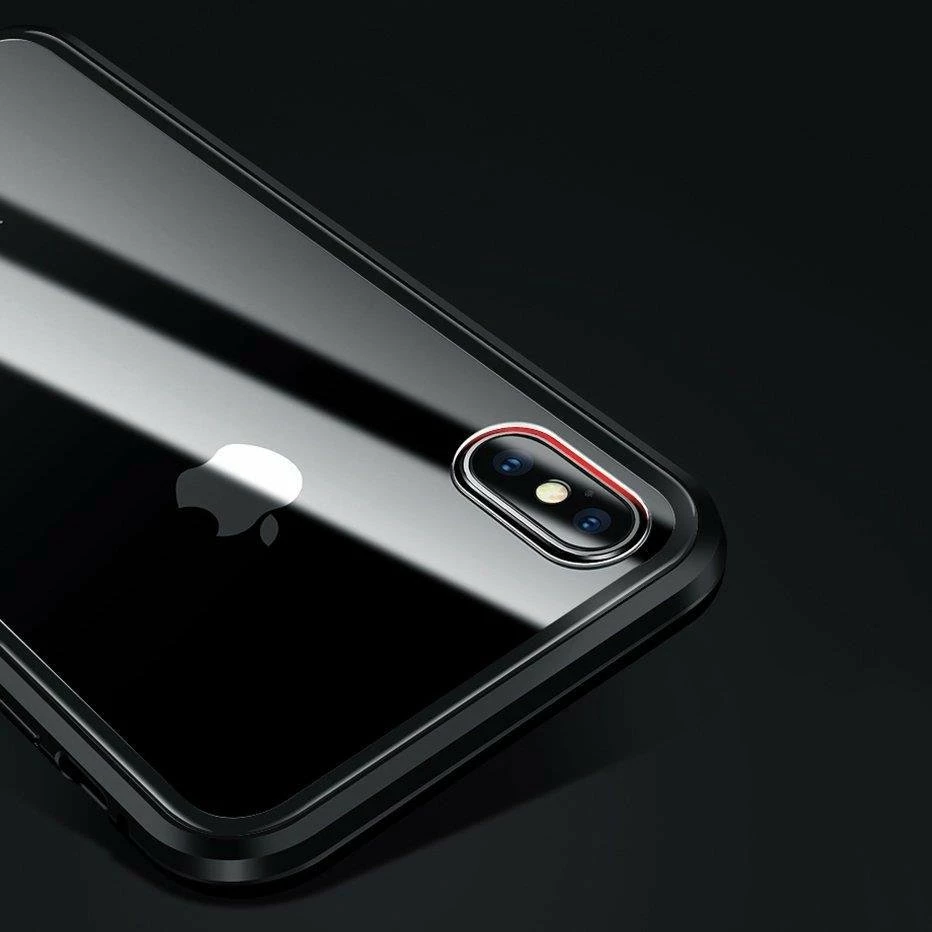 Mbështjellës Wozinsky Full Magnetic Case për Samsung Galaxy A72, xham i integruar, zi-transparent