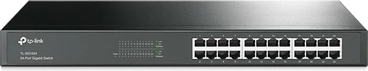 Switch TP-Link 24-Port Gigabit Rackmount, Unmanaged, Gigabit Ethernet, Full duplex, Rack mounting, 1U