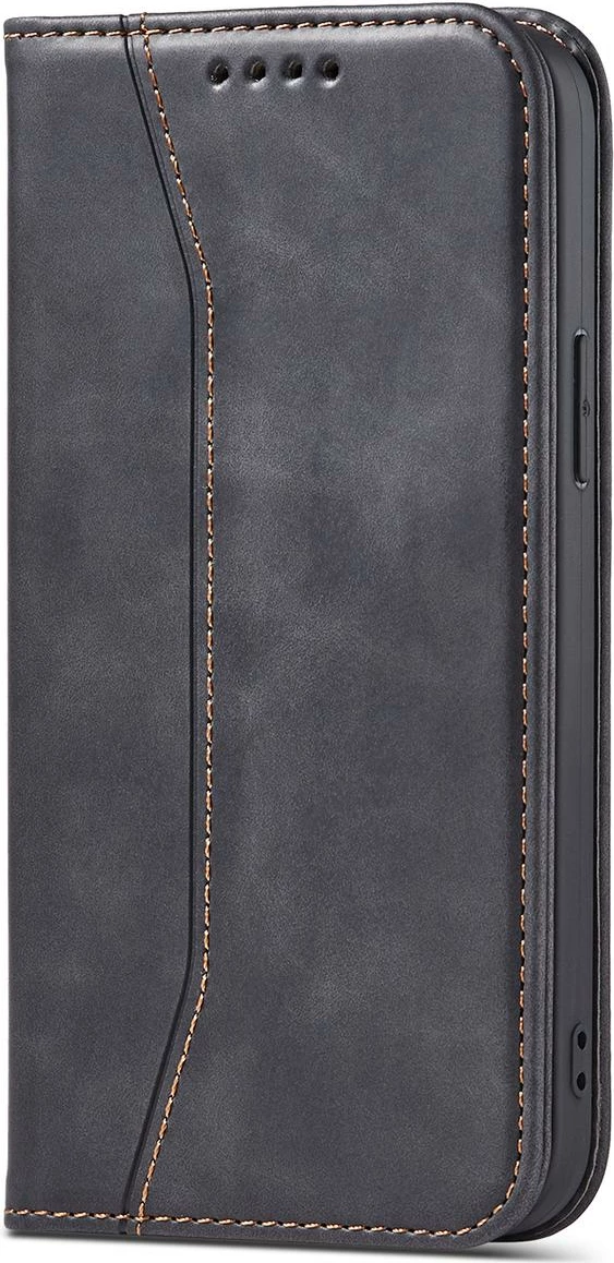 Mbështjellës Hurtel Magnet Fancy Case për iPhone 13 Pro Max, portofol, me mbajtëse, e zezë